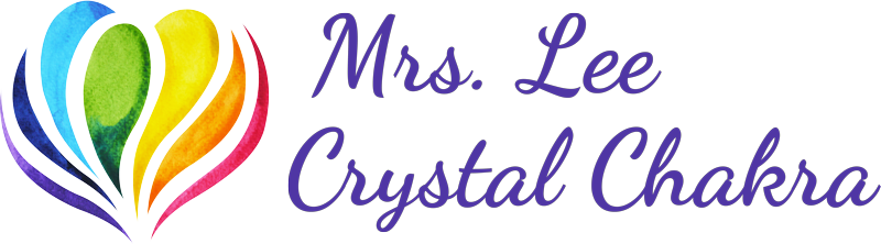 Colorful bands make the shape of a flower. Mrs. Lee Crystal Chakra.